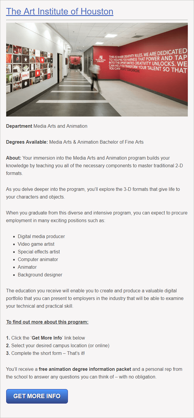 computer animator degree