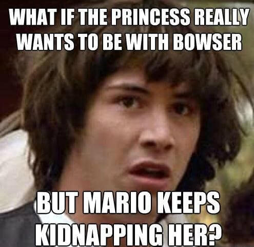 funny mario and peach memes