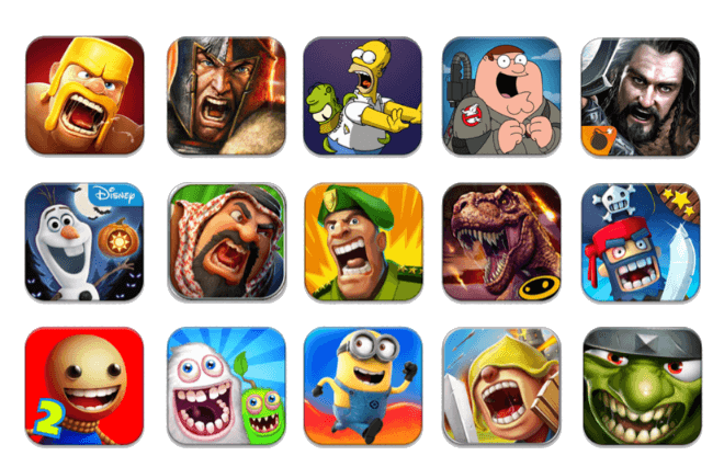 different game icons