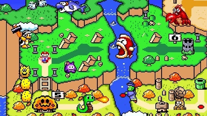 Mario's debut on SNES