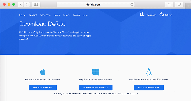 Install Defold