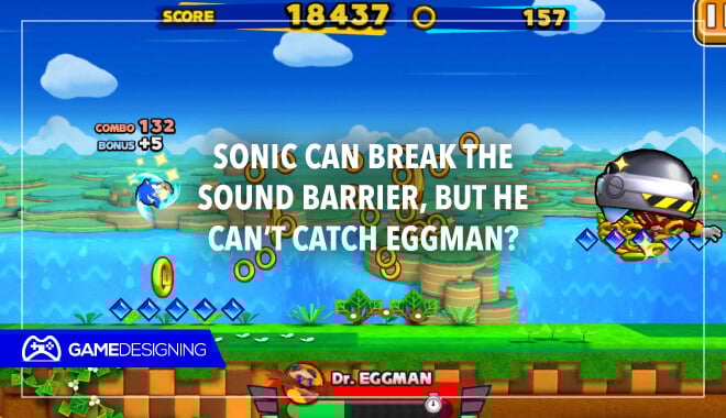 Sonic chasing Eggman