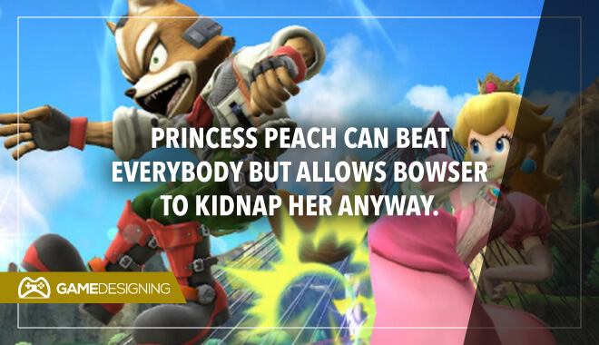 Bowser kidnaps Princess Peach