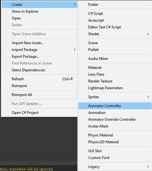 Unity Animation Controller