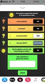 iMessage Game - 20 Questions