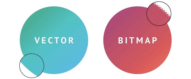 The difference between bitmap and vector in digital illustration