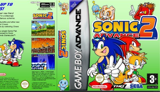 Sonic Advance 2 Video Game Cartridge Nintendo Gameboy Advance