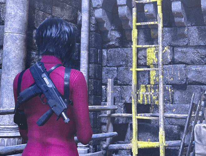 Yellow ladder in game